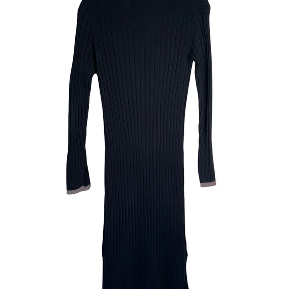 Michael Stars Black Long Sleeve Ribbed Duster Long Cardigan XS Anthropologie - Picture 3 of 12